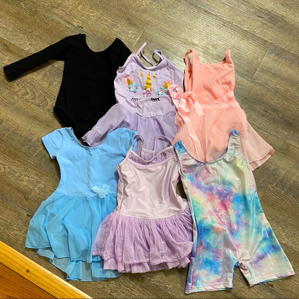 Size 3/4 lot of dance/gymnastics leotards/attire